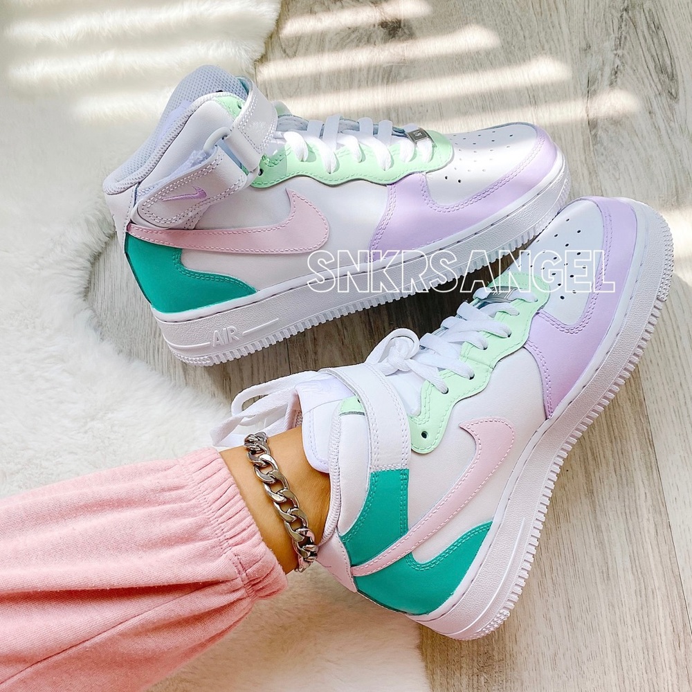 Custom nike air force 1 mid multicolor